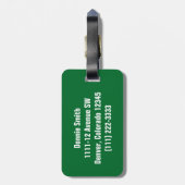 Iハートパーソナライズされたゴルフバッグラベル ラゲッジタグ (裏面縦)