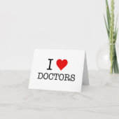 Iハートパーソナライズされた医 サンキューカード (正面)