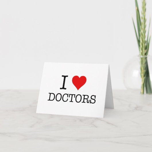 Iハートパーソナライズされた医 サンキューカード (正面)