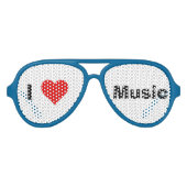 Iハートパーティーサングラス アビエーターサングラス (正面)