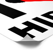 Iハートヒップホップおもしろいポスター ポスター (角)