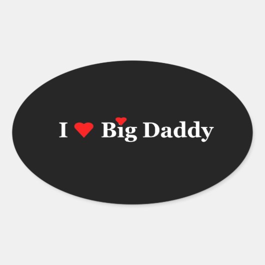 IハートビッグDaddy Gives 楕円形シール (正面)