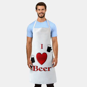 Iハートビールデザイン エプロン