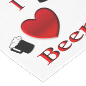 Iハートビールデザイン ショートテーブルランナー (コーナー)