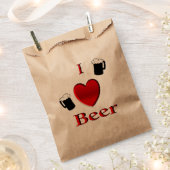 Iハートビールデザイン フェイバーバッグ (クリップ留めされた状態)
