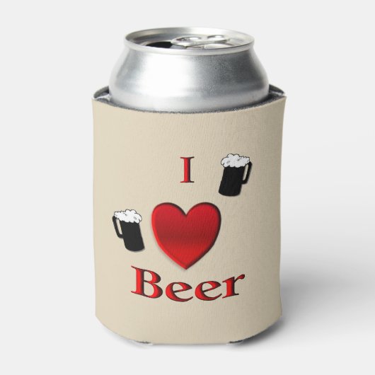 Iハートビールデザイン 缶クーラー (缶正面)