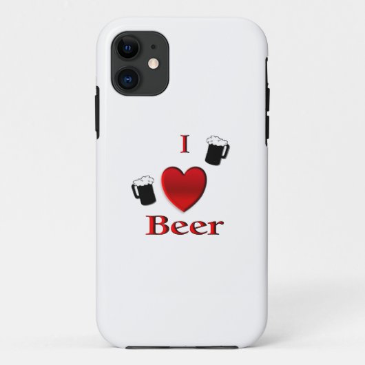 Iハートビールデザイン Case-Mate iPhoneケース (裏面)