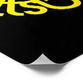 Iハートピッツバーグポスター – Black 'n金ゴールド ポスター (角)