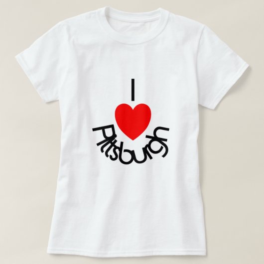 Iハートピッツバーグ Tシャツ (デザイン正面)