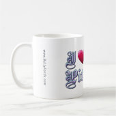 Iハートピット・ブルの私のマグ コーヒーマグカップ (左)