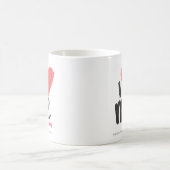 Iハートピンク私 コーヒーマグカップ (中央)
