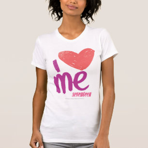 Iハートピンク紫色私 Tシャツ