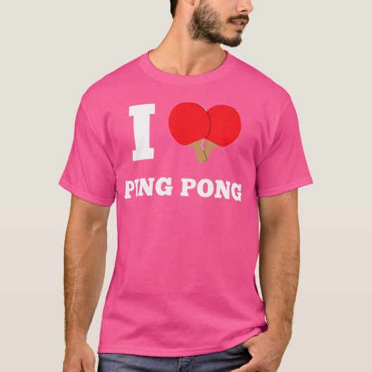 Iハートピンポン Tシャツ (正面)
