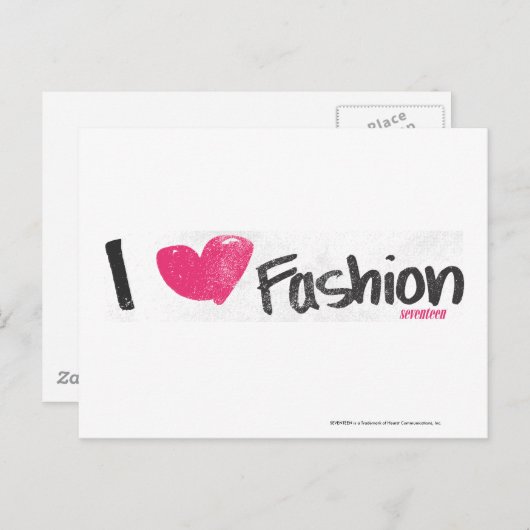 Iハートファッションマゼンタ ポストカード (正面/裏面)