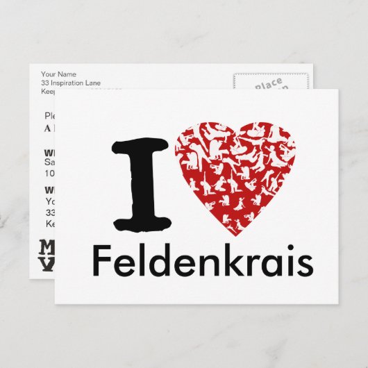 Iハートフェルデンクラウスポストカード | 完全に編集可能 案内ポストカード (正面/裏面)