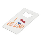 Iハートフラッグオランダまたはwt bocnt上 クレジットカード栓抜き (裏面アングル)