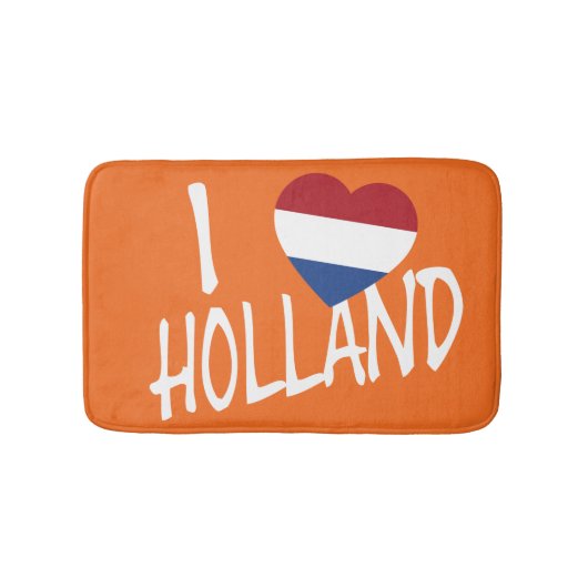 IハートフラッグHolland wt onまたはbmcnt バスマット (正面)