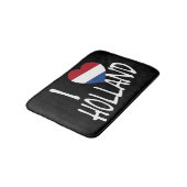 IハートフラッグHolland wt on bk bmcnt バスマット (アングル)