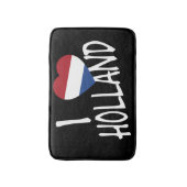 IハートフラッグHolland wt on bk bmcnt バスマット (正面縦)