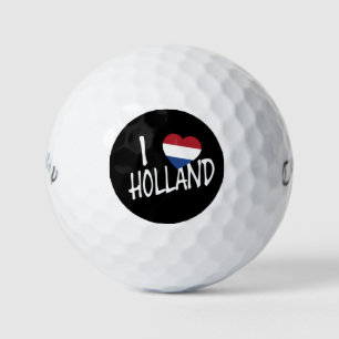 IハートフラッグHolland wt on bk cwb gbcnt ゴルフボール