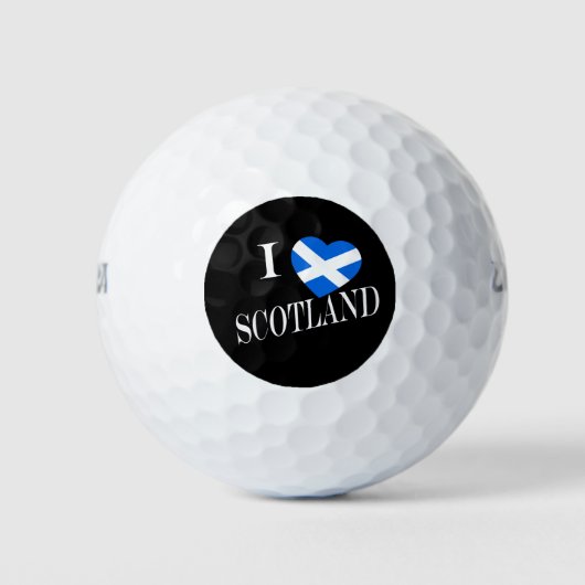 IハートフラッグScotland wt wu gbcnt ゴルフボール (正面)