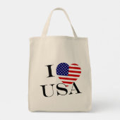 IハートフラッグUSA bk gtcnt トートバッグ (裏面)