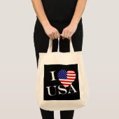 IハートフラッグUSA wt gtcnt トートバッグ (正面(商品))