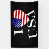 IハートフラッグUSA wt (h) bnrcnt 横断幕 (縦)