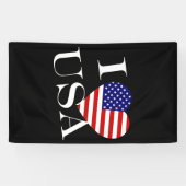 IハートフラッグUSA wt (v) bnrcnt 横断幕 (横)