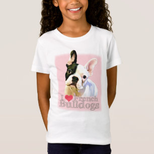 IハートフランスのブルドッグTシャツ Tシャツ