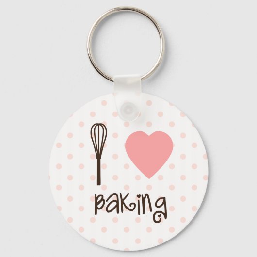 Iハートベーキングウィスクキーチェーン キーホルダー (正面)