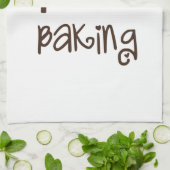 Iハートベーキングティータオル キッチンタオル (折り畳み)