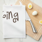 Iハートベーキングティータオル キッチンタオル (四つ折り)