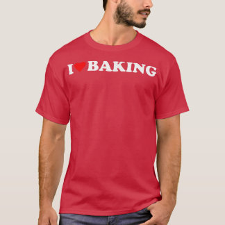 IハートベーキングIラブベーキングホビー料理テーマL Tシャツ