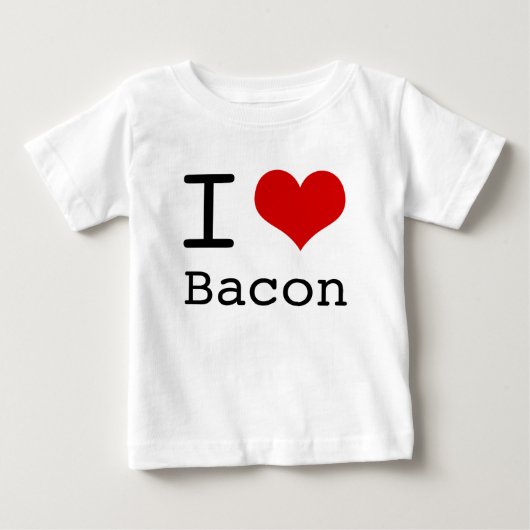 Iハートベーコン ベビーTシャツ (正面)