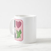 Iハートペパーミントビジュアルアイコンクリスマスジョイ コーヒーマグカップ (正面左)