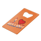 Iハートホランドオーバーレイまたはbocnt クレジットカード栓抜き (正面アングル)