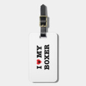 Iハートボクサーの荷物タグ ラゲッジタグ (正面縦)