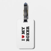 Iハートボクサーの荷物タグ ラゲッジタグ (裏面縦)