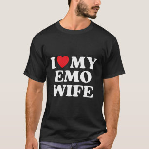 Iハートマイエモ妻おもしろい引用文赤いハートマイエモW Tシャツ