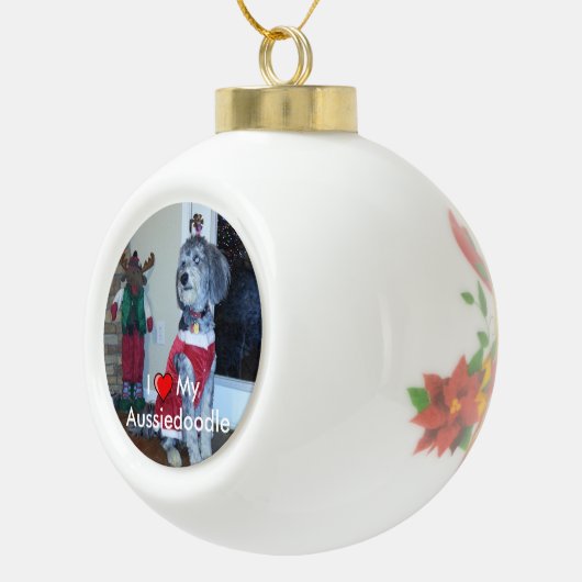 Iハートマイオーシドドルセラミックフォトオーナメント セラミックボールオーナメント (右)