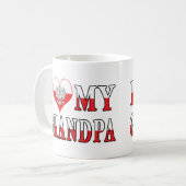 Iハートマイグランドパ コーヒーマグカップ (正面左)