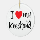 Iハートマイケッシュンドッグ セラミックオーナメント (左)