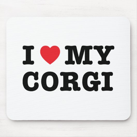 Iハートマイコーギマウスパッド マウスパッド (正面)