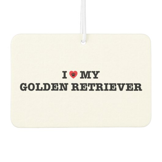 Iハートマイゴールデンレトリエバーカーエアーフレッシュナー カーエアーフレッシュナー (正面)