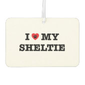 Iハートマイシェットランド・ シープドッグカーエアフレッシュナー カーエアーフレッシュナー (裏面)