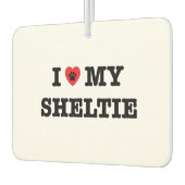 Iハートマイシェットランド・ シープドッグカーエアフレッシュナー カーエアーフレッシュナー (左)