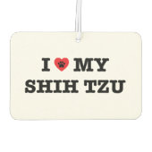 Iハートマイシーズー（犬）ズー カーエアーフレッシュナー (裏面)