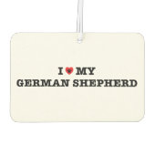 Iハートマイジャーマンシェパードカーエアーフレッシュナー カーエアーフレッシュナー (裏面)