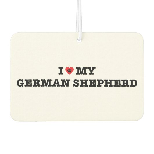 Iハートマイジャーマンシェパードカーエアーフレッシュナー カーエアーフレッシュナー (正面)